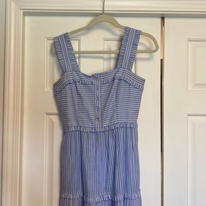 Gal Meets Glam Courtney Rio Stripe Lawn Maxi Dress Blue and White Size 2